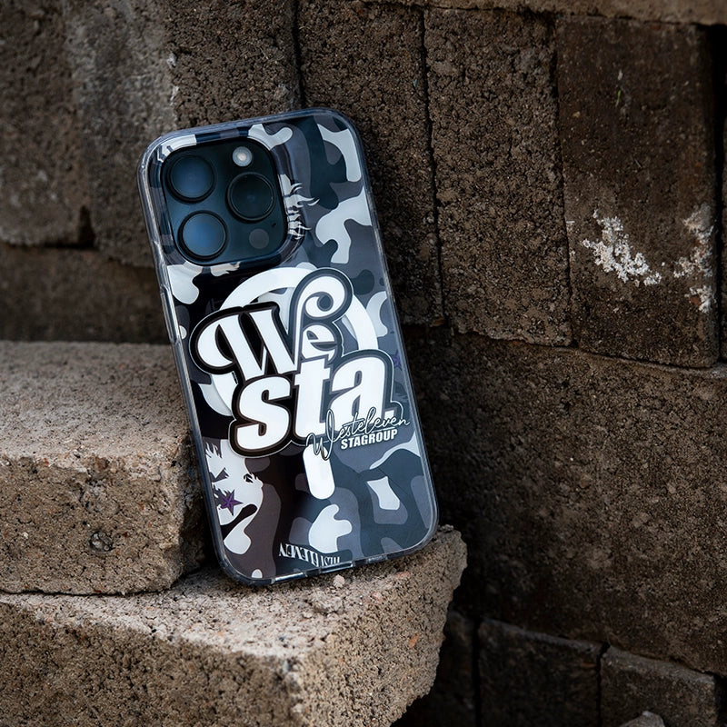 WESTELEVEN Apple Snow Camouflage, Silicone Magnetic Phone Case