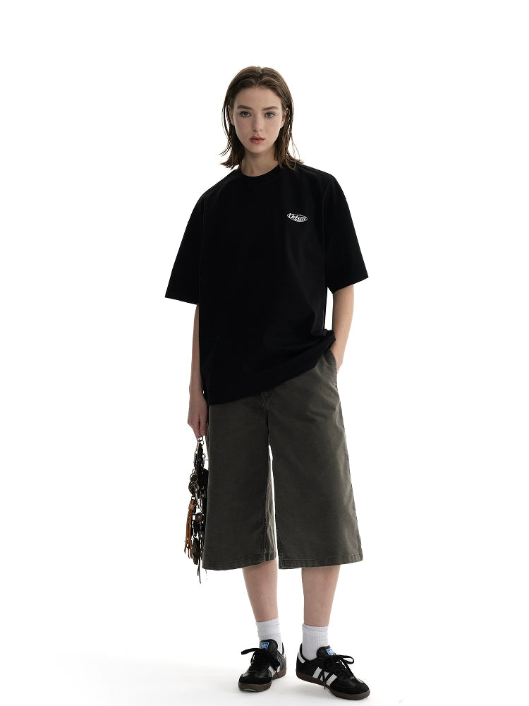 Loopsoon Printed Letter Loose Versatile Tee
