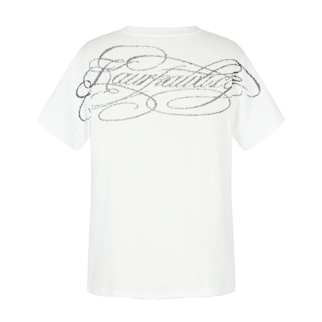11KN Retro Loose Round Neck Tee