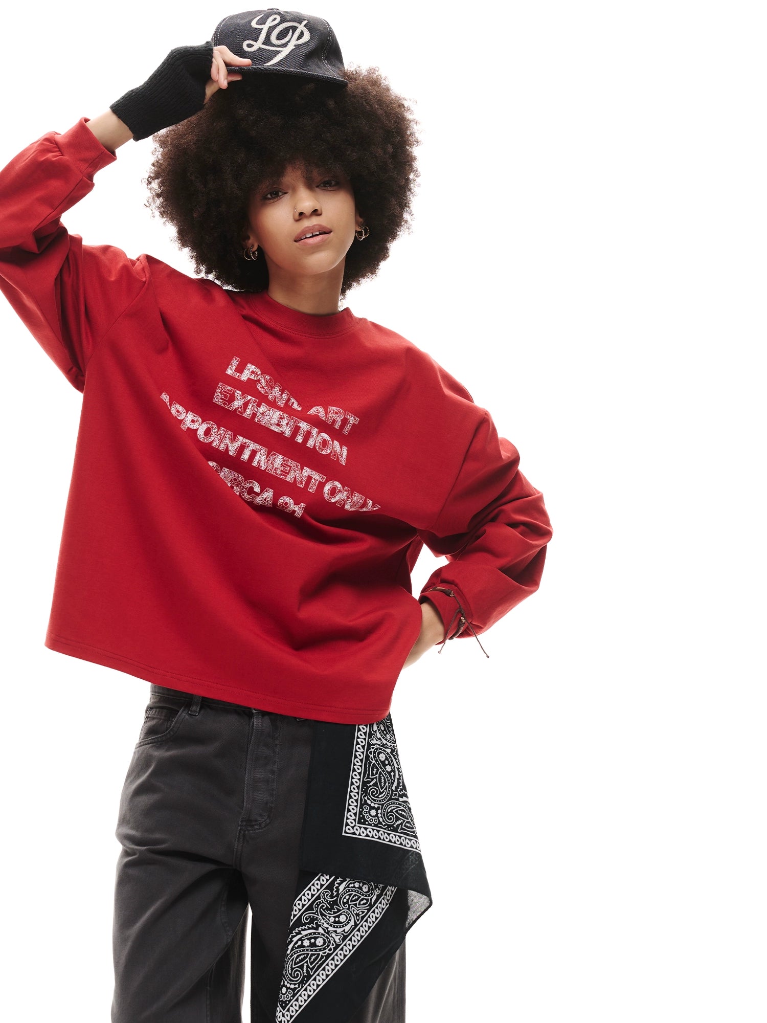 Loopsoon Front Chest Old Inkjet Print Long Sleeve