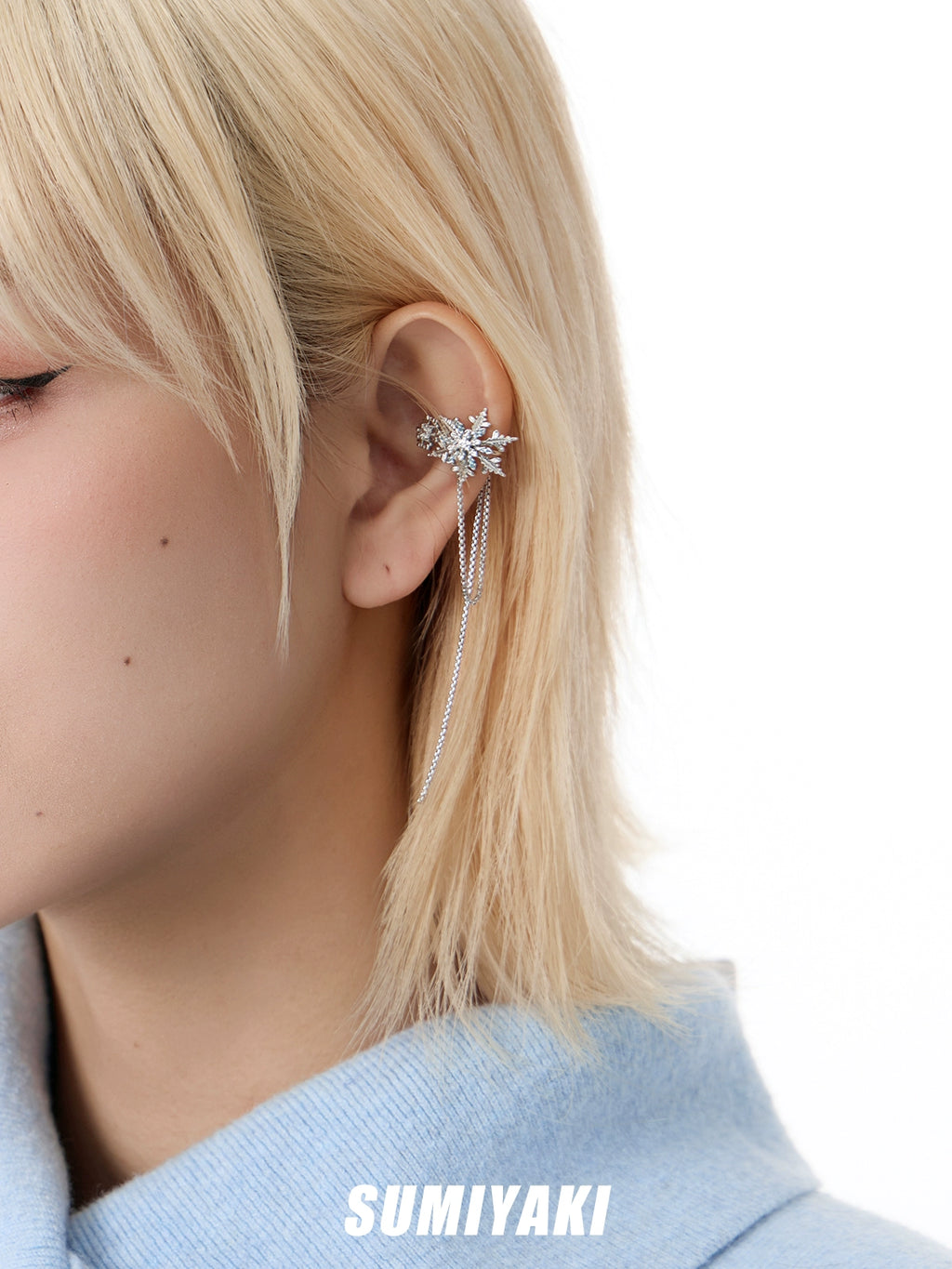 SUMIYAKI Fringed Asymmetrical Ear Clips