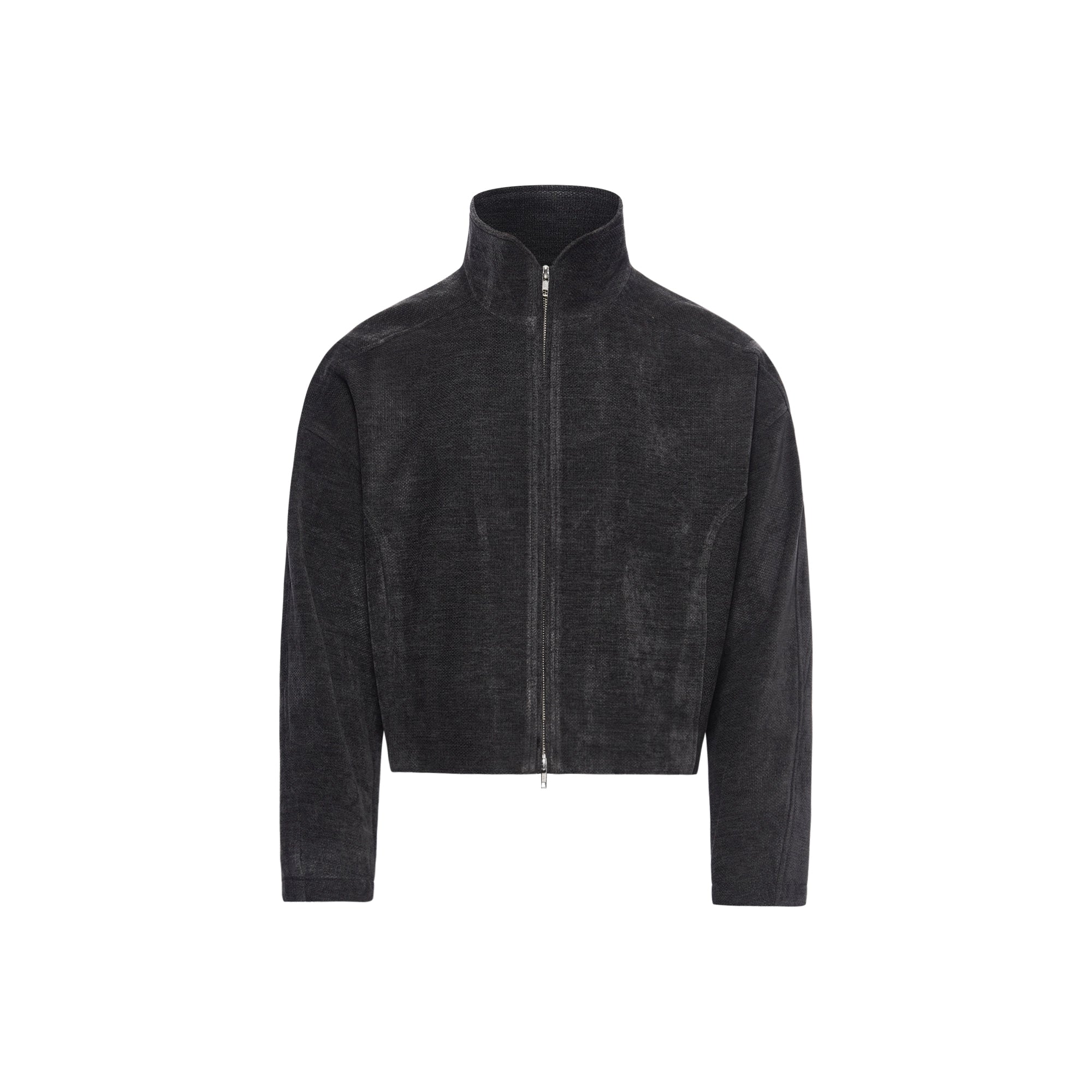 SOUTHFISH Stand-up Collar Retro Micro-gloss Short Jacket