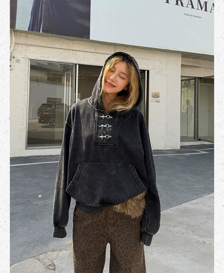 CCYE Lobster Button Heavy Hooded Sweater