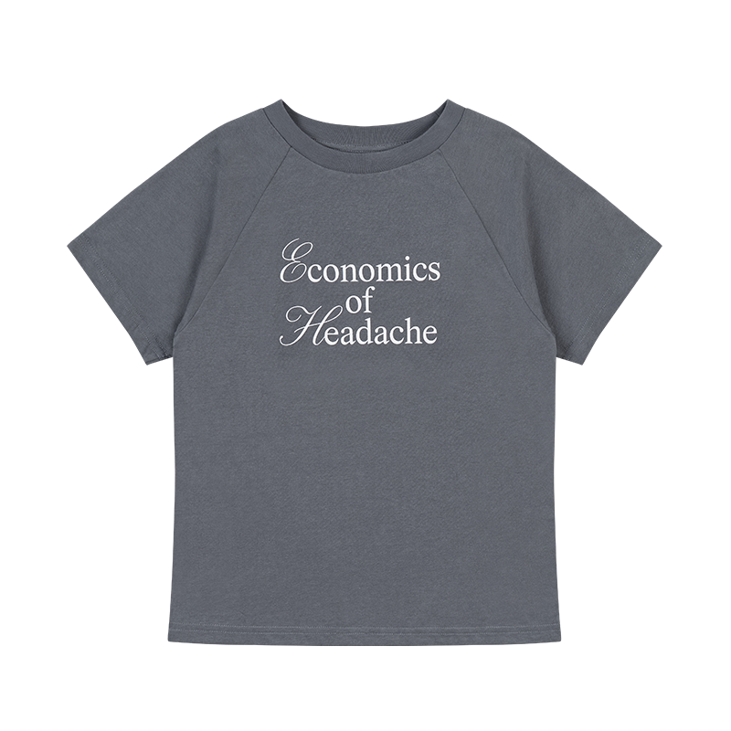 HEADACHE Crew Neck Shoulder Casual Tee