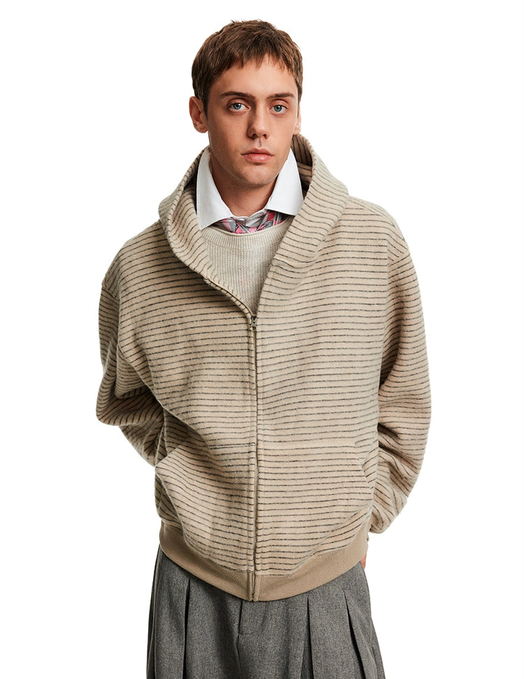 MADWITCH Soft Waxy Skin-friendly Striped Cardigan Sweater