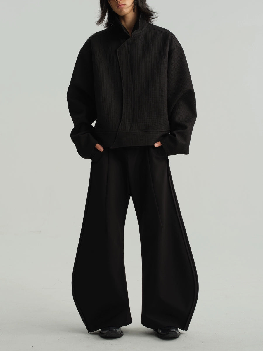 JCAESAR Short Wide Silhouette Zip Jacket