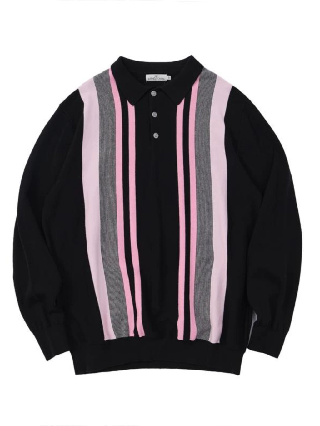 LIVINGTOWN Retro Casual Loose Contrasting Color Knitted Bottoming Shirt POLO Shirt