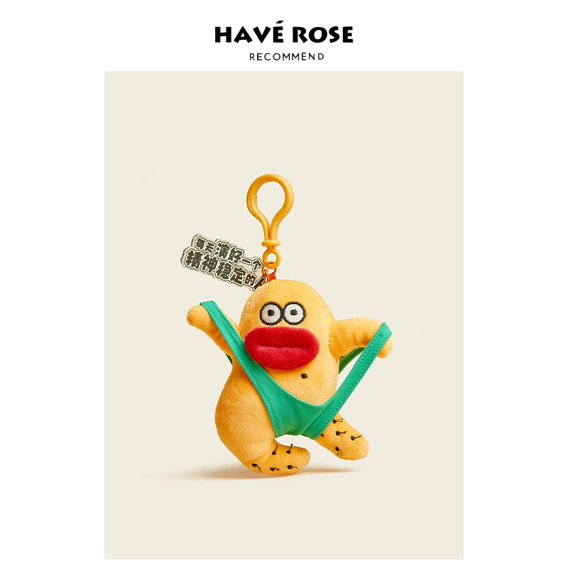 HAVEROSE Ugly Cute Crying Banana Plush Doll Pendant