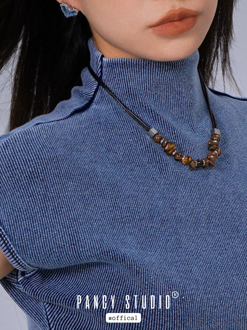 PANCY Maillard Retro Natural Stone Beaded Necklace