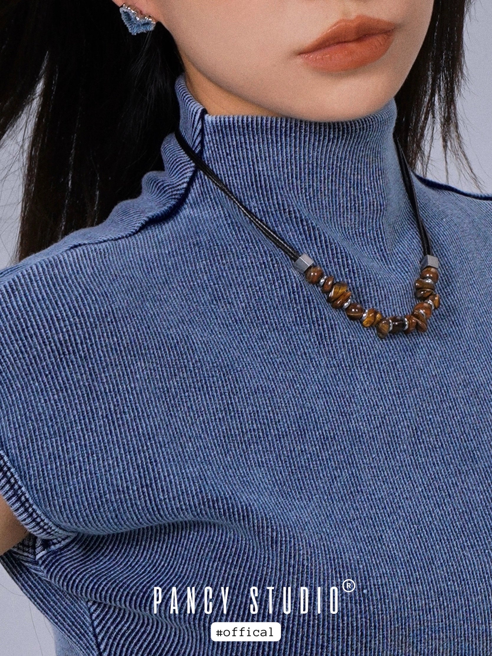 PANCY Maillard Retro Natural Stone Beaded Necklace