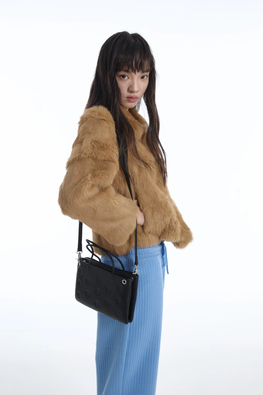 DirtySix Polka Dot Cowhide Square Bag
