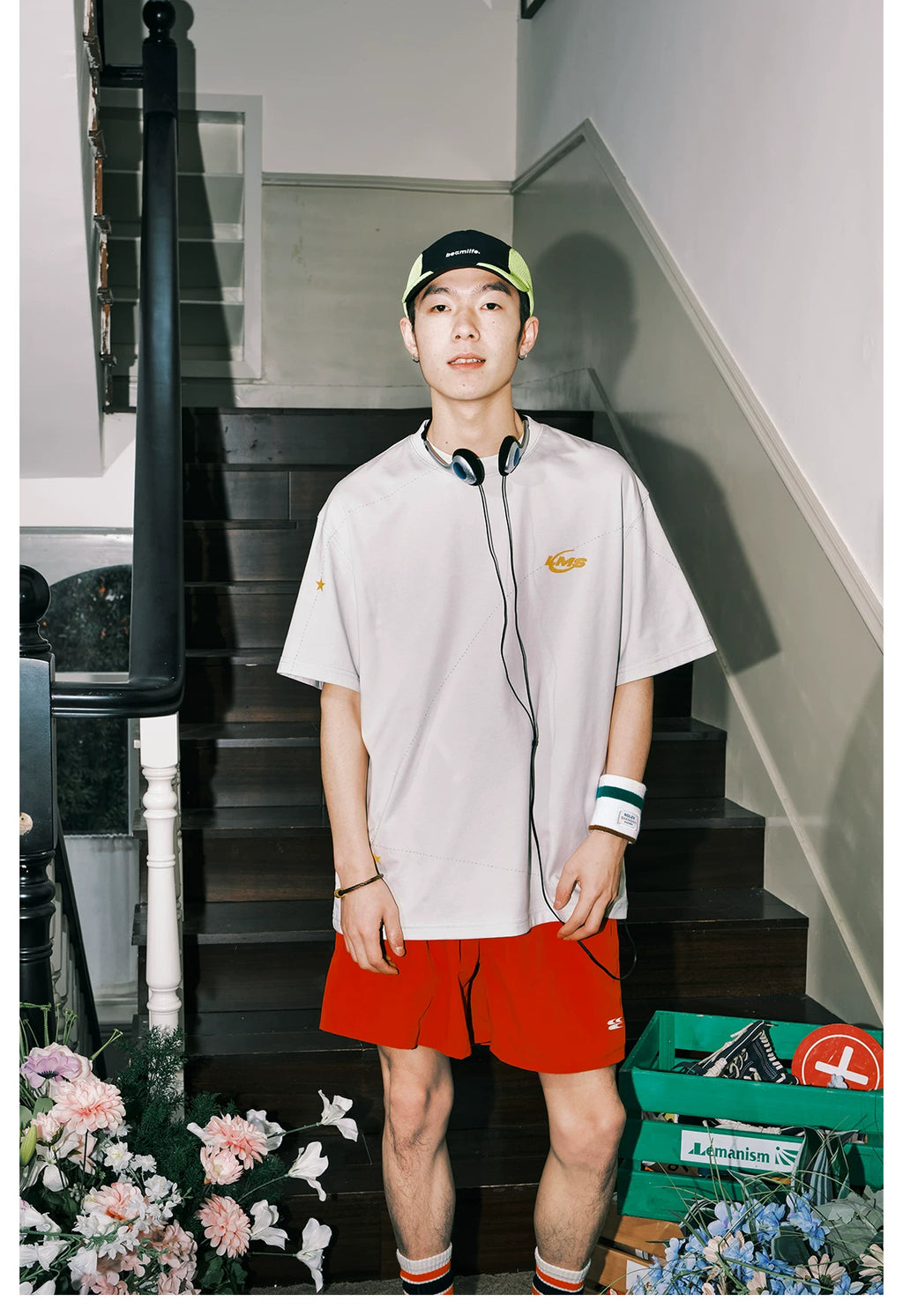 Lemanism Retro Bright Line Loose Tee
