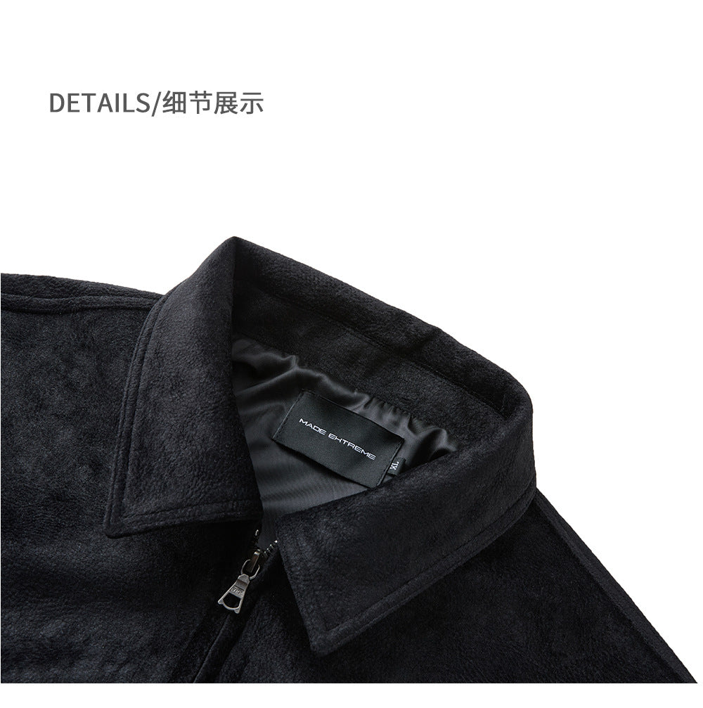 EME Retro Fleece Casual Lapel Jacket