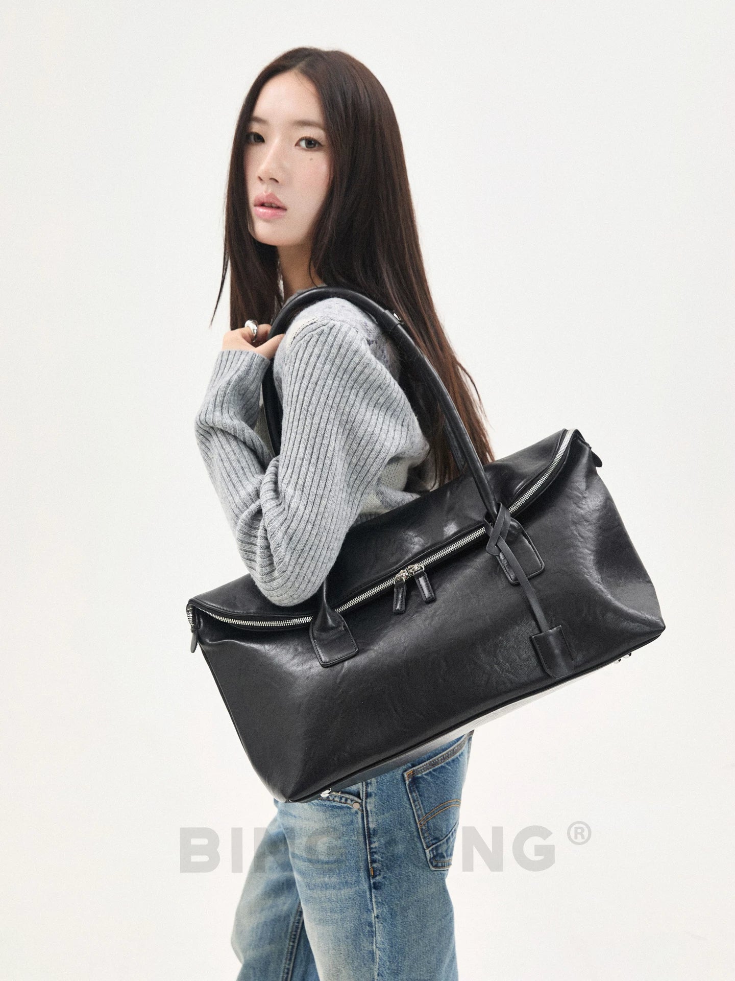 BINGBONG Simple Long-handled Shoulder Tote Bag