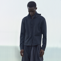 BEVAN UP Half Zip Lapel Hooded Sweater