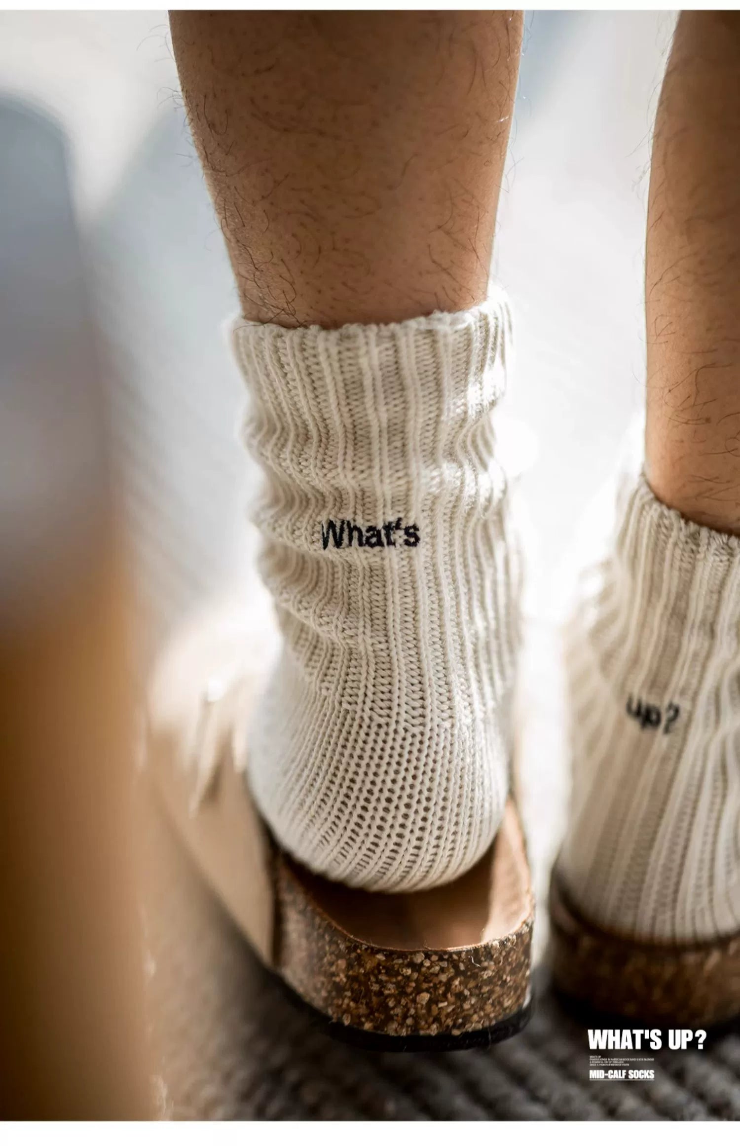 Maden Retro Thick Thread Embroidered Knitted Tube Socks