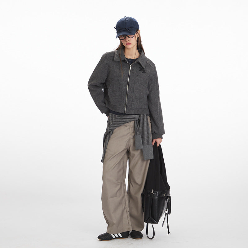 Nariele Vintage Short Versatile Slim Shoulder Jacket