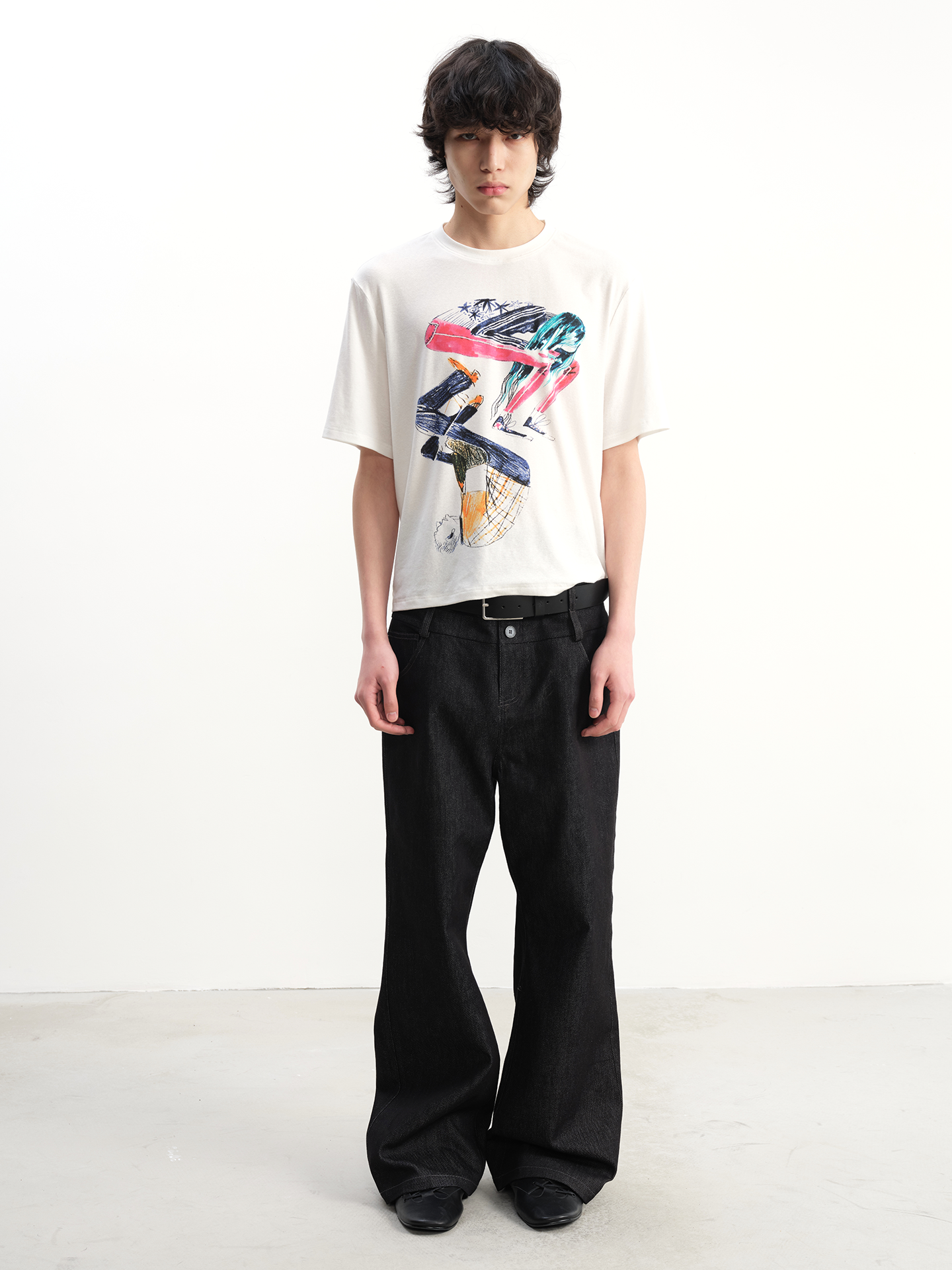 JCAESAR Comfortable Digital Direct Injection Casual Tee