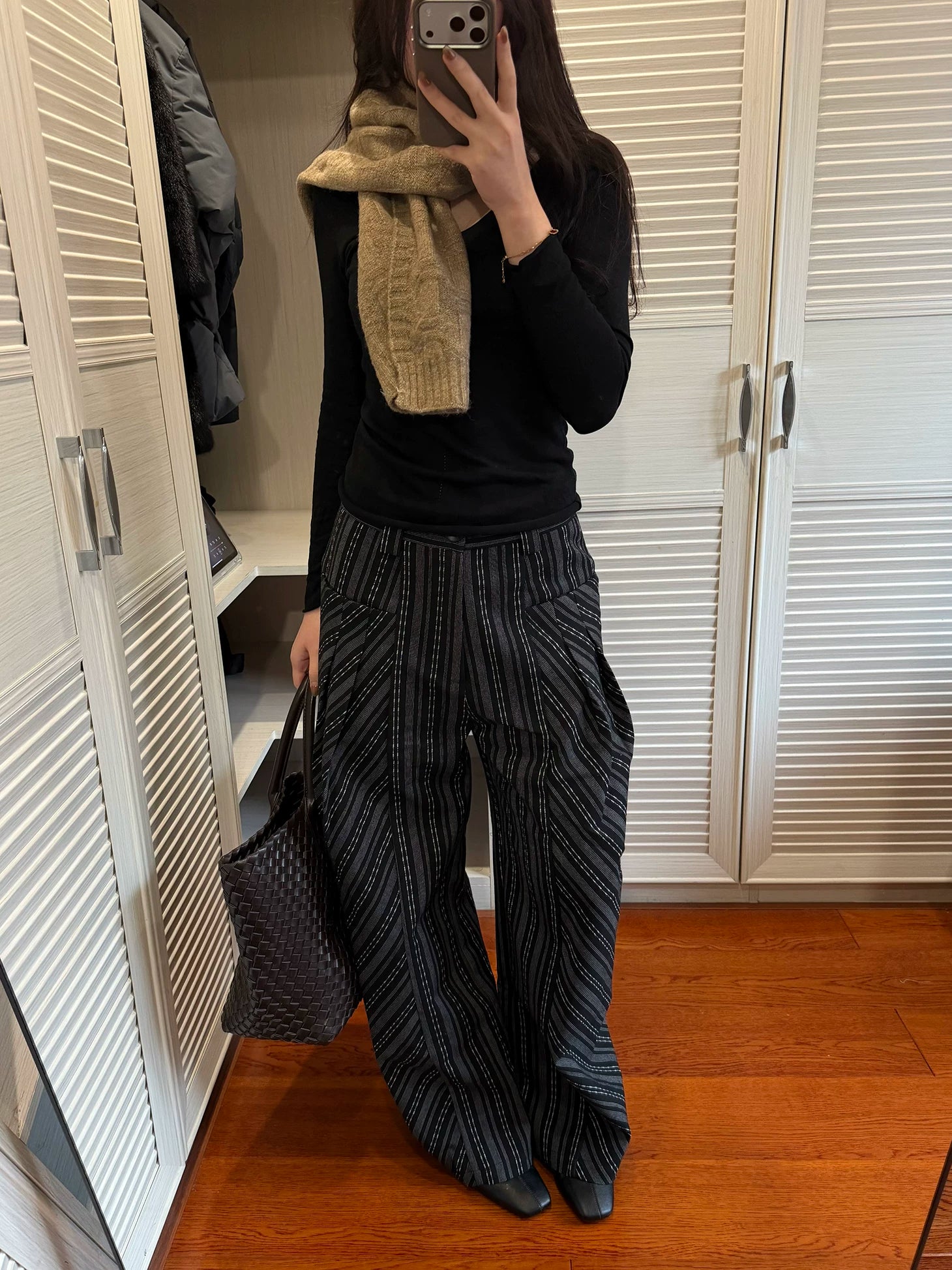 TZ Killer Striped Versatile Pleated Trousers