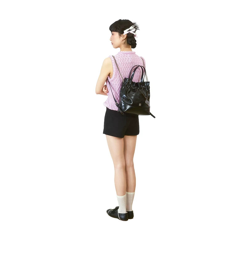 ANGELSKY Vintage Pleated Backpack