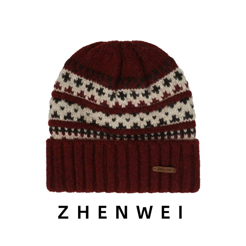 ZHENWEI Big Head Circumference Thick Knitted Hat