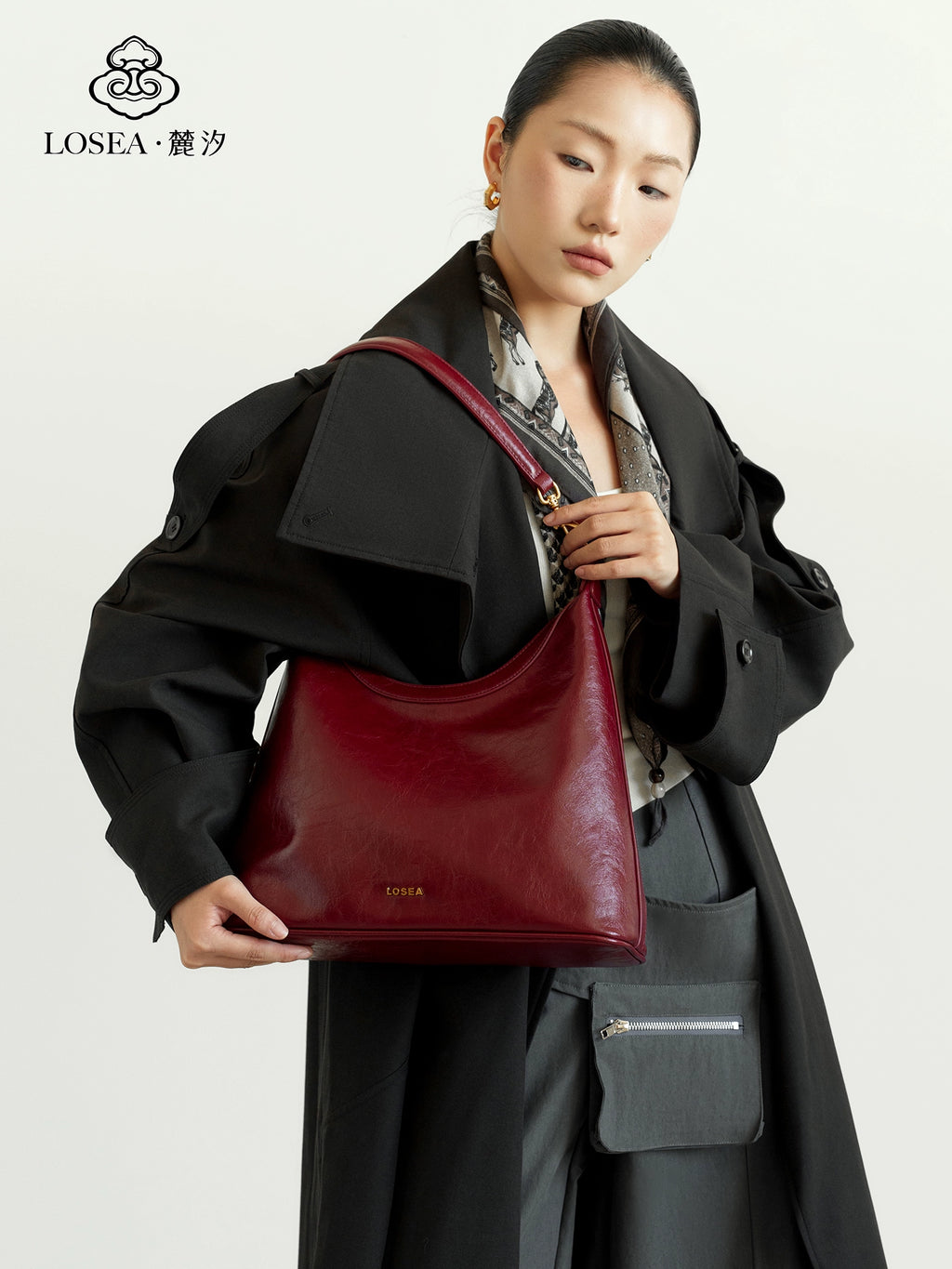 LOSEA Textured Commuter Underarm Bag