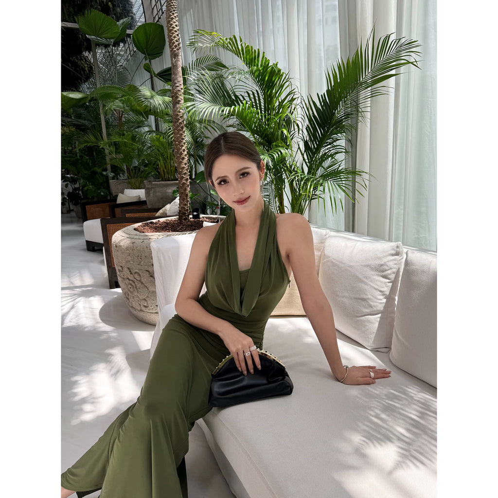 NEVA HU Waist Neck Dress