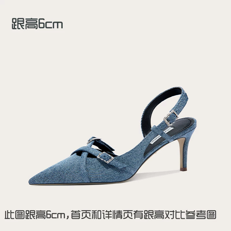 Lily Wei Fashion Cross-Heeled Sandals
