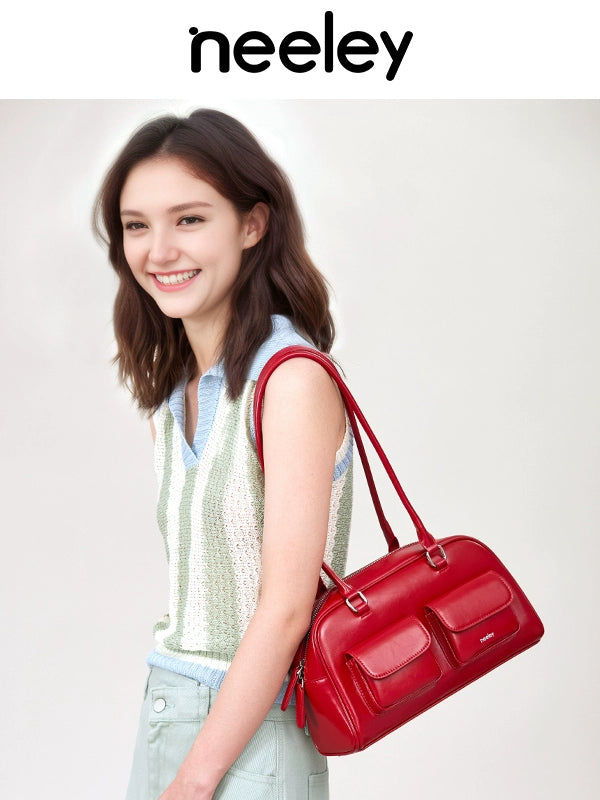 Neeley Leather Boston Bag Shoulder Underarm Bag