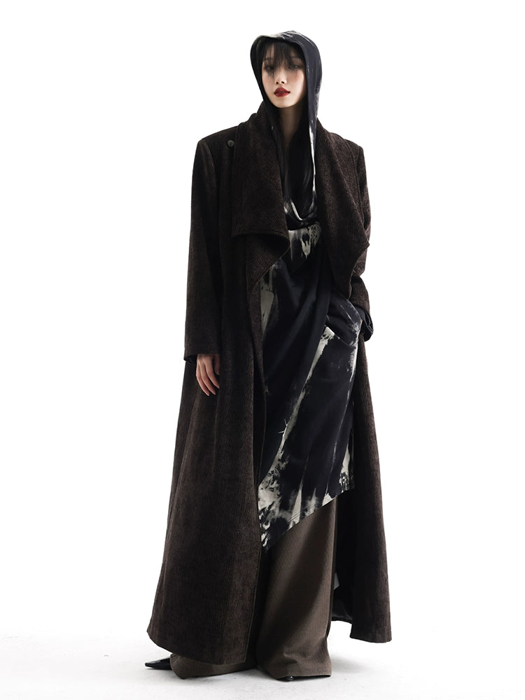 APOZi Long Thickened Woolen Jacket