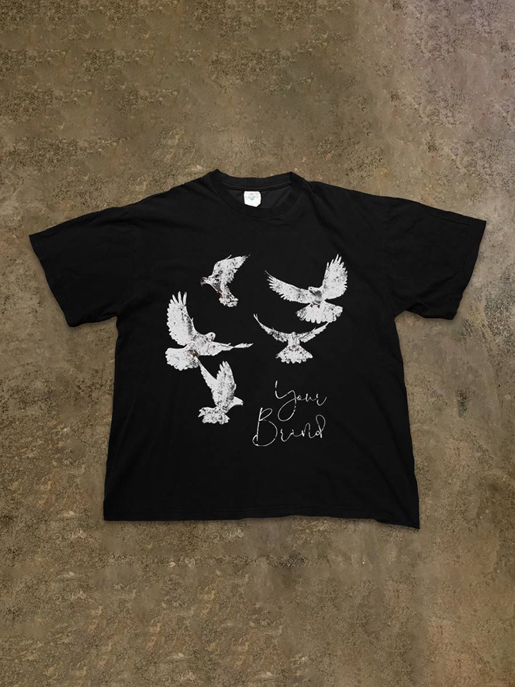 UPUPXIA Retro Casual Versatile Tee