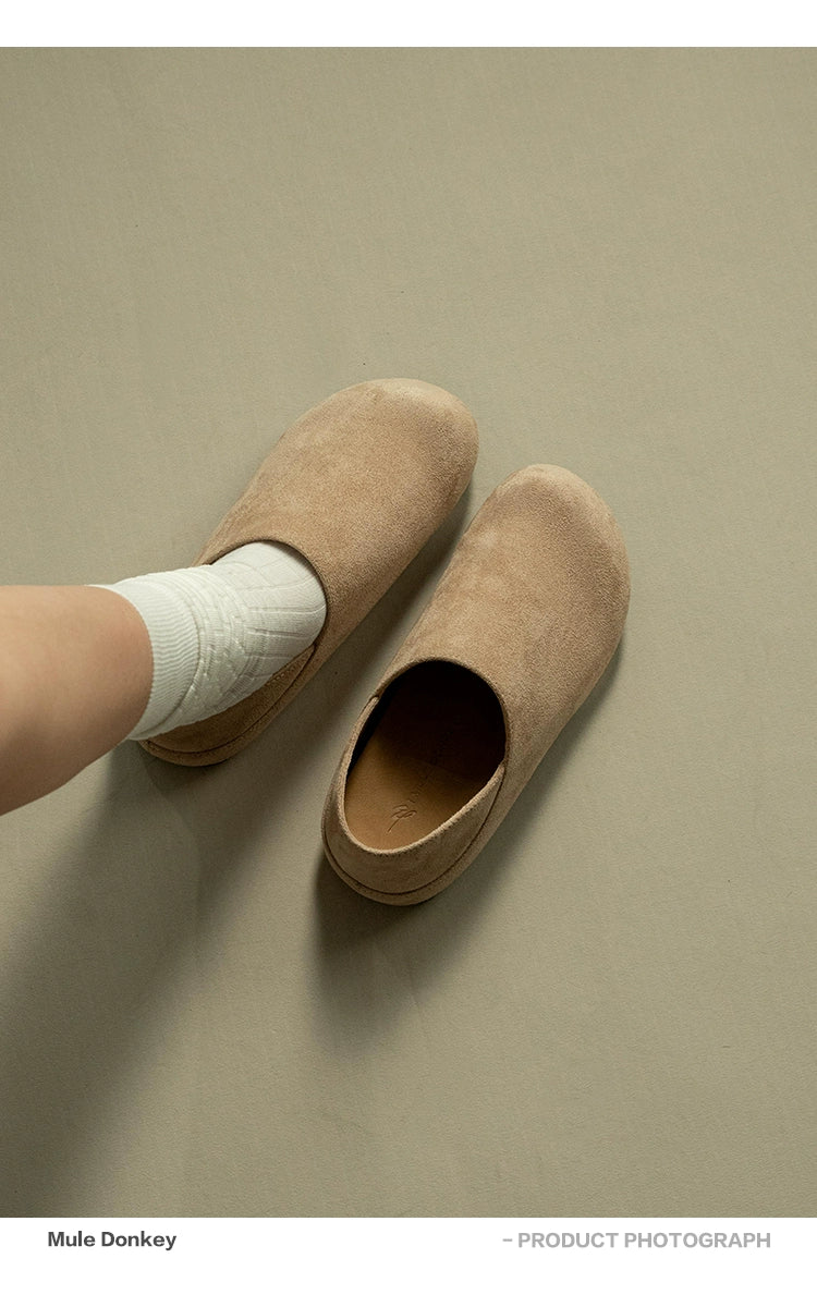 Donkey Wears A Pair of Thick-soled Half-slippers