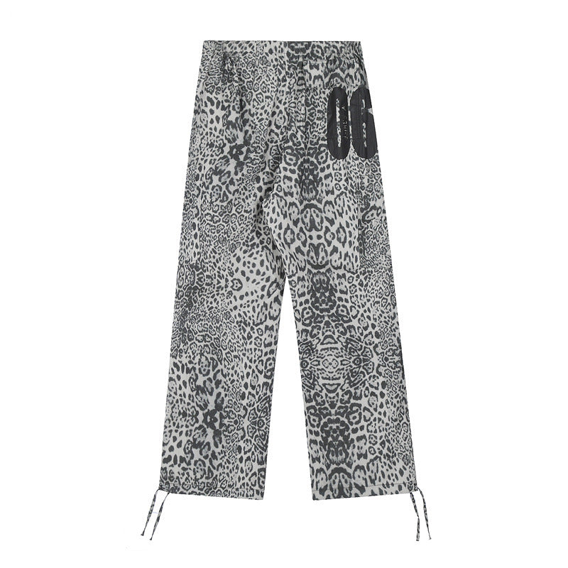 Nariele Leopard Design Spice Girls Casual Straight Pants