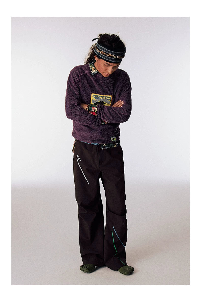 CONP Handmade Beaded Belt Off-road Hiking Waterproof Pants