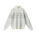 Nariele Pullover Half-zip Turtleneck Loose Sweater