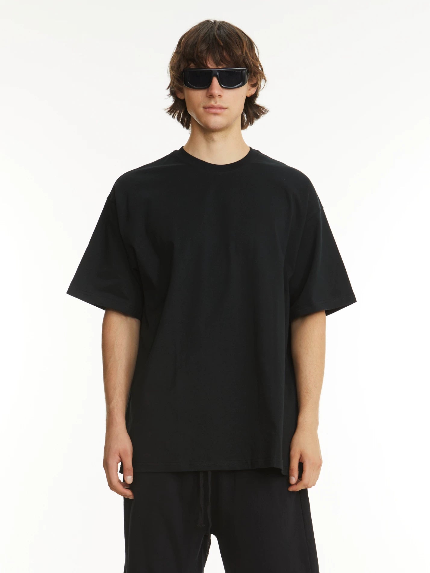 Blank: Map Oversized Small Neckline Casual Tee