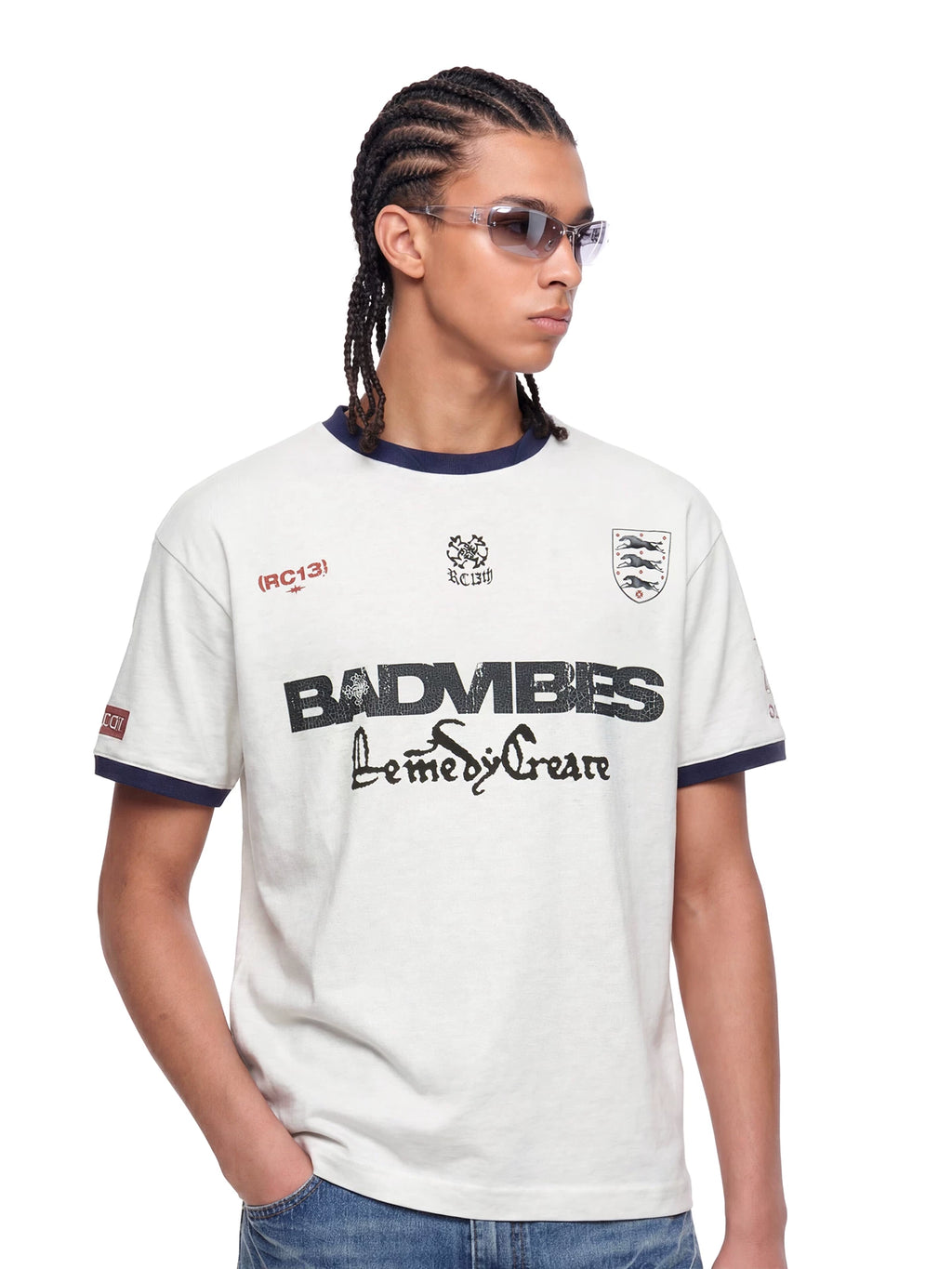 Remedy Vintage Loose Crew Neck Letter Print Tee