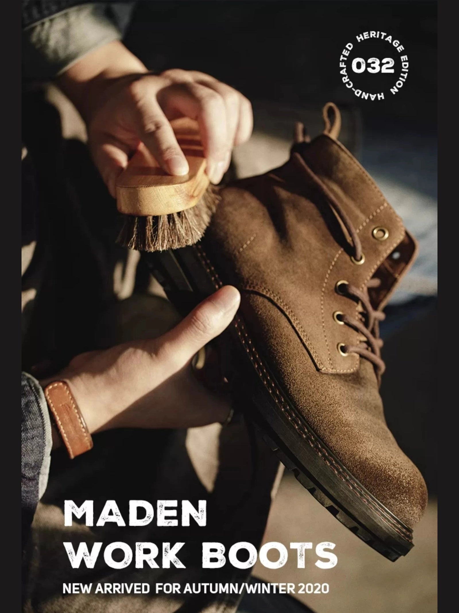 Maden Vintage Fleece Casual Tooling Boots