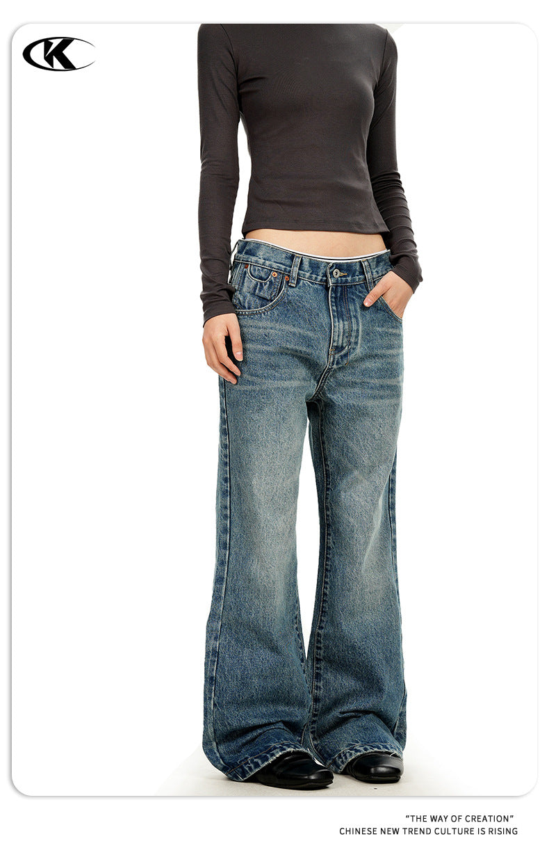 11KN Retro Micro-pull Three-dimensional Slim-fitting and Thin Casual Pants