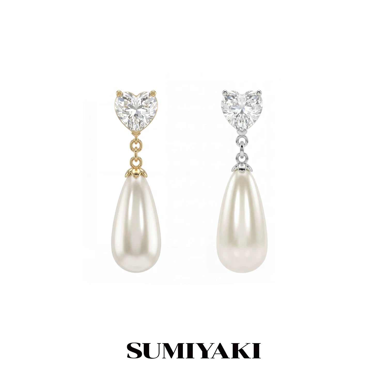 SUMIYAKI Water Drop Broken Pearl Earrings
