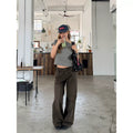 CCYE Low-rise Straight-leg Simple Casual Pants