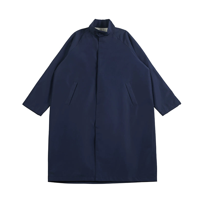 NOEARS Japanese Retro Shoulder Sleeve Stand-up Collar Long Coat