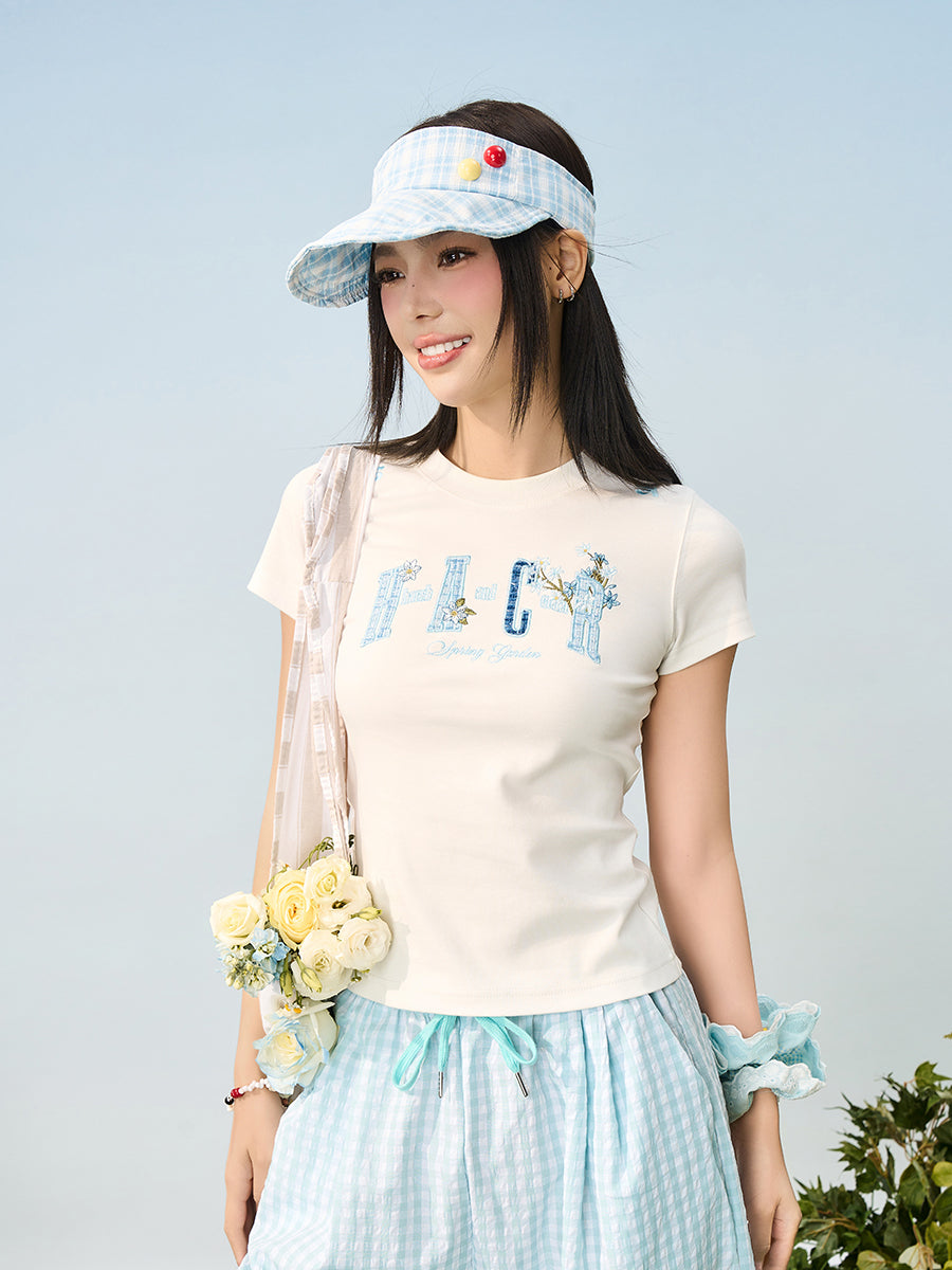 HACR Guava Small Fragrant Sticker Embroidery Tee