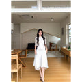 WITHMIN Irregular Skinny Polka Dot Skirt