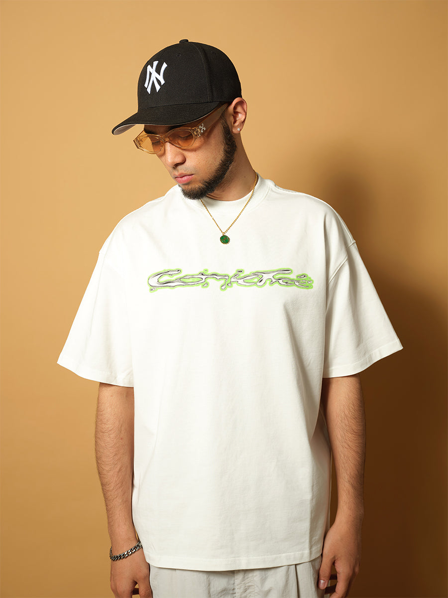 ComicTree C.t 2024 Summer  Liquid Metal Crew Neck Short Sleeve Tee