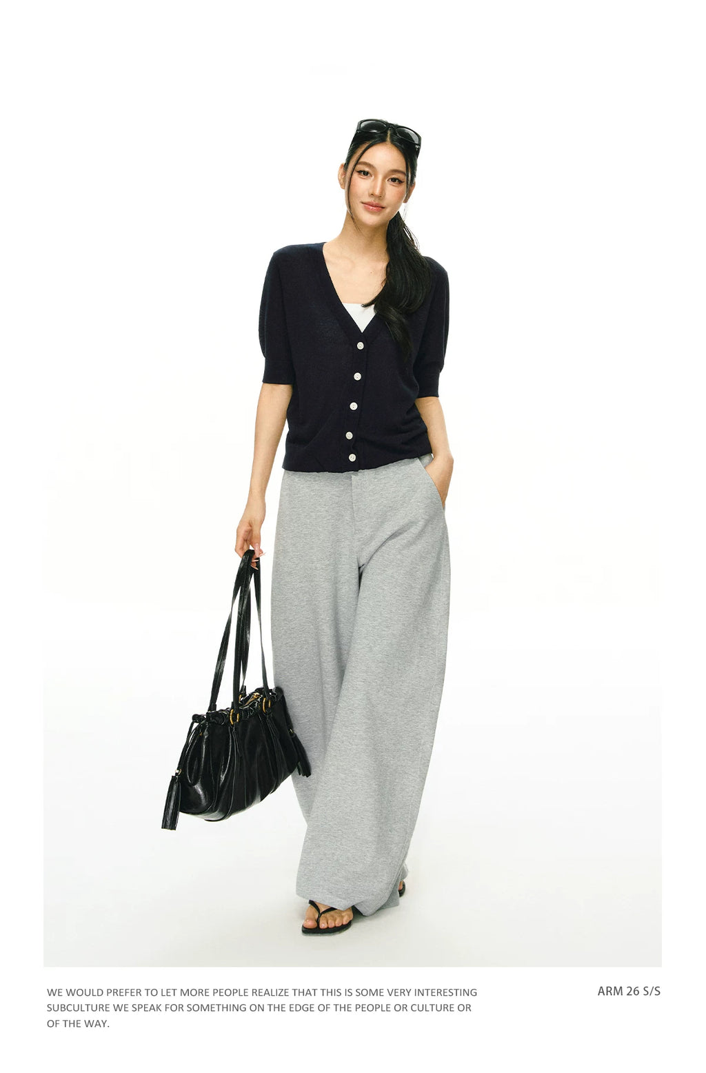 Ariseism Retro Wide-leg Scimitar Slacks