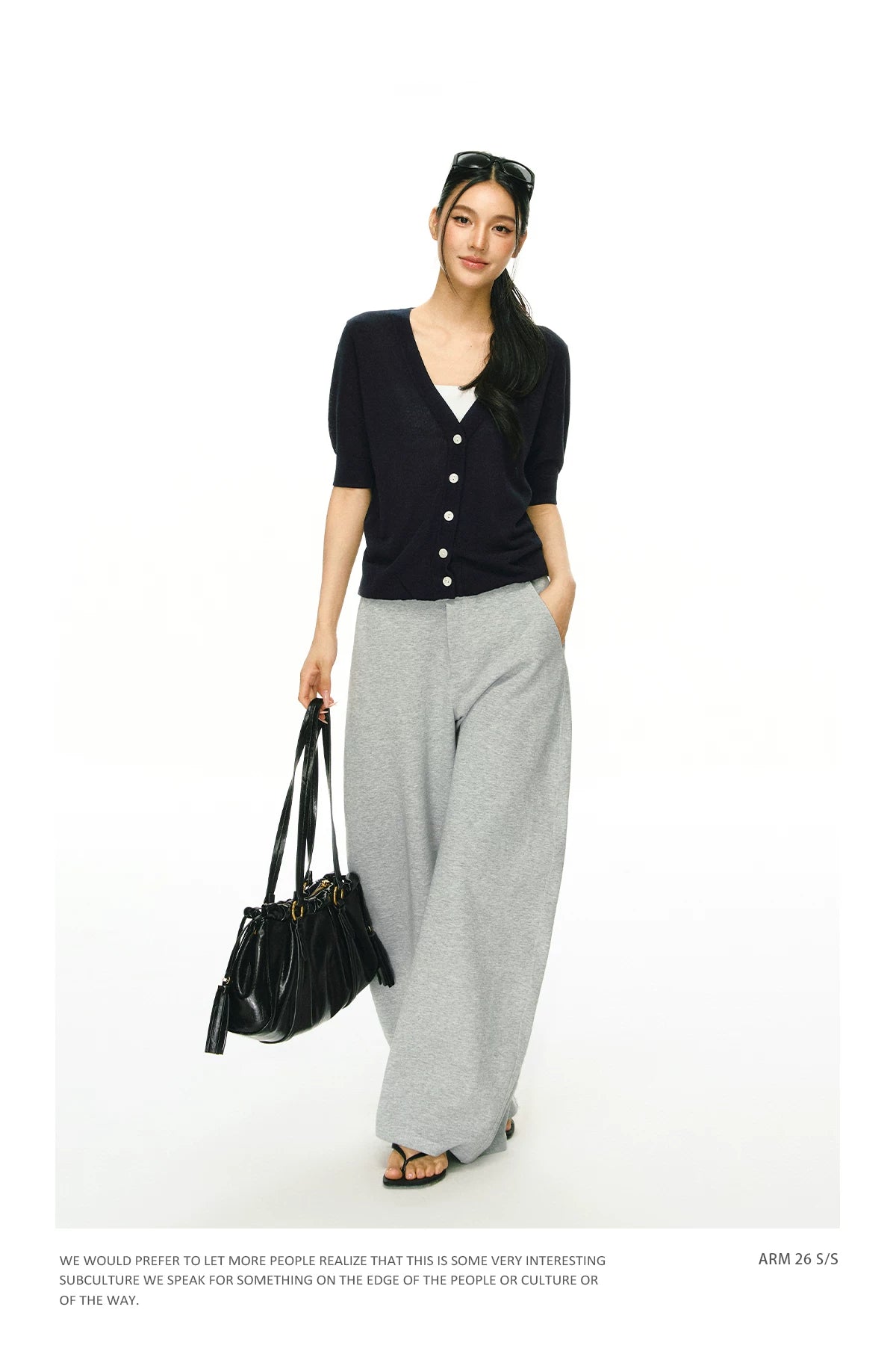 Ariseism Retro Wide-leg Scimitar Slacks