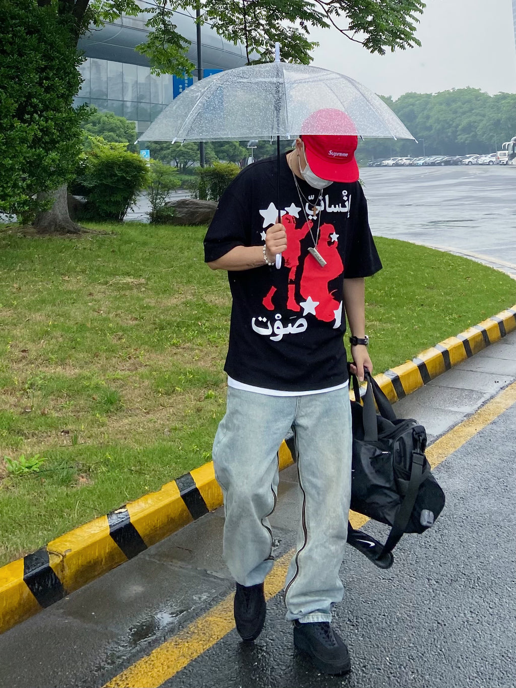 Human voices star portrait print Tee