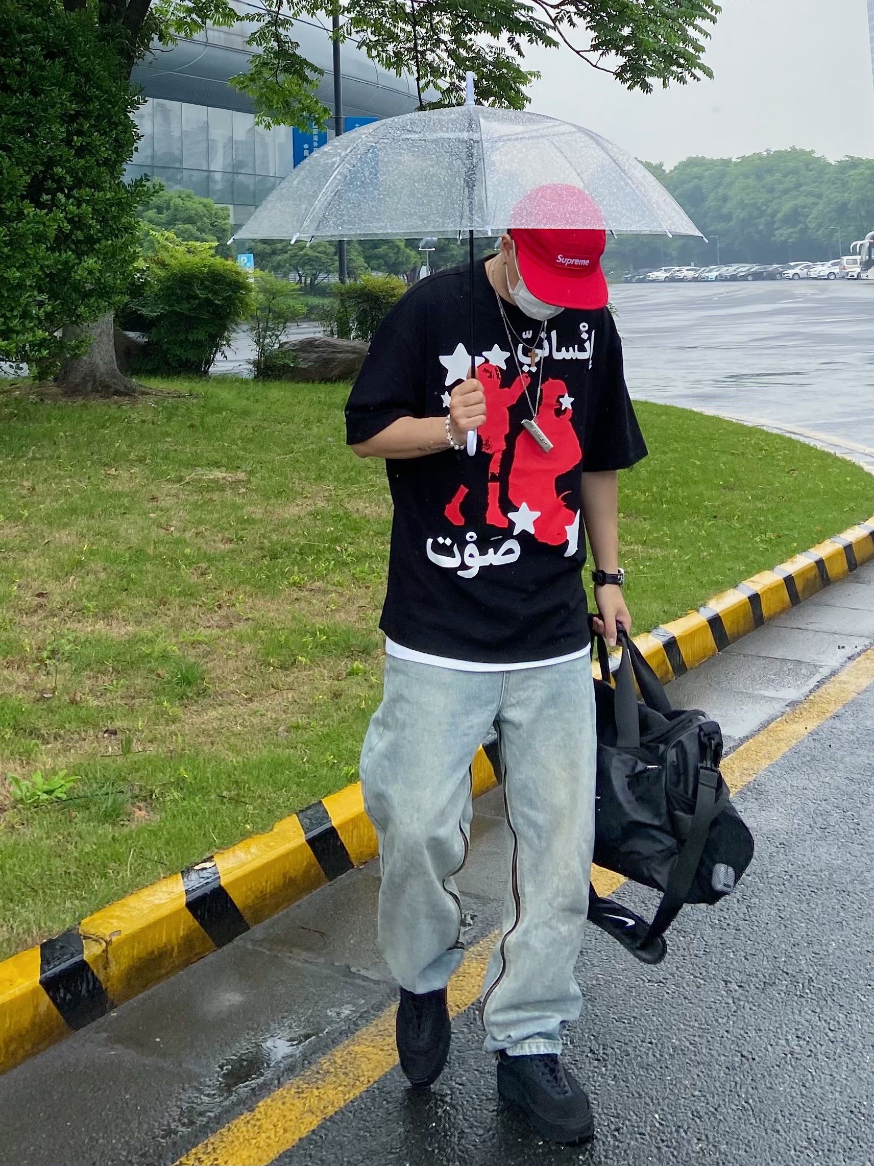 Human voices star portrait print Tee