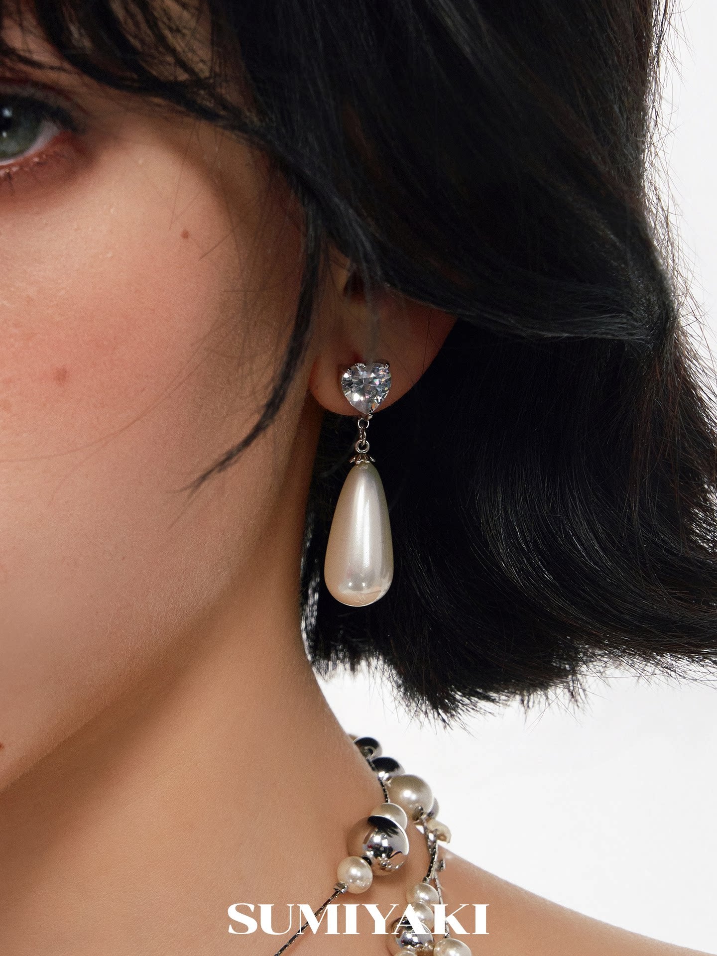 SUMIYAKI Water Drop Broken Pearl Earrings